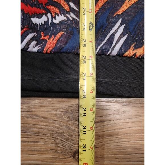 ZARA‎ Tiger in Flames Sweatshirt Sz Large Slim Fit Streetwear Black Orange - Picture 12 of 13